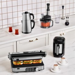 Karaca Gurme Premium Inox Evlilik Paketi Tost, Kahve, Çay Makinesi ve Mutfak Robotu Chrome