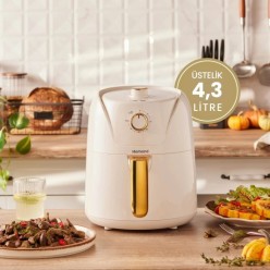 Homend Airfryday 2504H 8 Farklı Programlı, 4,3 Litre Airfryer Krem