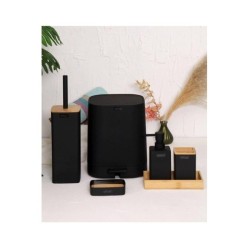 Arow Siyah Akrilik 6 Parça Banyo Seti