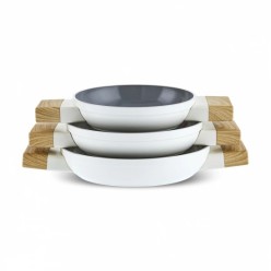 Karaca Swiss Crystal Creamy Wood 6 Parça Sahan Seti