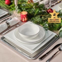 Karaca Red Carpet Collection Fine Pearl Extra Nish 62 Parça 12 Kişilik İnci Yemek Takımı Platin