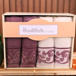 Özdilek Estate 4'lü Kutulu Havlu Krem-Gül