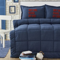 Karaca Home Softy İndigo Çift Kişilik Cotton Comfort Uyku Seti