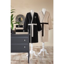 Özdilek Erba Seca Aile Seti Siyah Detaylı Siyah-Bej