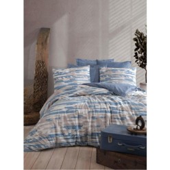 Kobyen Çift Kişilik Nevresim Seti Barry (İndigo / Mürdüm)