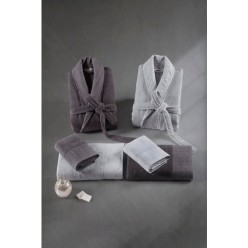 Essence Aile Bornoz Seti Gri - Antrasit