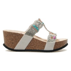 Guja Kadın Taş Detaylı Dolgu Topuk Günlük Terlik 25Y 25Y101