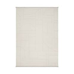 Luca LC01 Cream Peluş Dokulu Yumuşak Salon Halısı 100x200