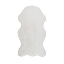 Bunny BN01 White Tavşan Postu Yumuşak Pelüş Halı 80x150