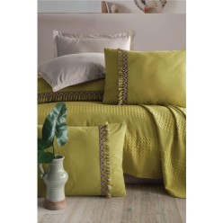 Clasy Butik Çift Kişilik Pike Takımı Bohamline V4 Yeşil