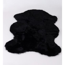 Armada Tavşan Tüyü Kürk Post Halı 70x100 Cm Siyah
