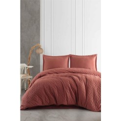 Clasy Ranforce %100 Pamuk Tek Kişilik Dört Mevsim Set Atana V5 Kiremit