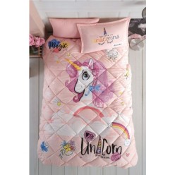 Clasy Ranforce %100 Pamuk Tek Kişilik Uyku Seti Pink Dreams V1 Pudra