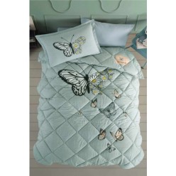 Clasy Ranforce %100 Pamuk Tek Kişilik Uyku Seti Daisy Love V1 Mint