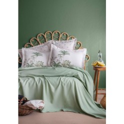 Apricitas Home Noble Adacayı Çift Kişilik Pike Seti %100 Pamuk