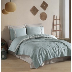 Clasy Çift Kişilik Butik Pike Takımı Bohemline V9 Mint