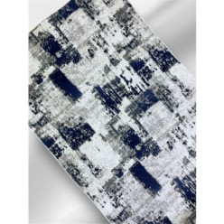 Dinarsu Halı Safir Desen Mavi Renk Kesme Kaymaz Taban Halı Yolluk 80L