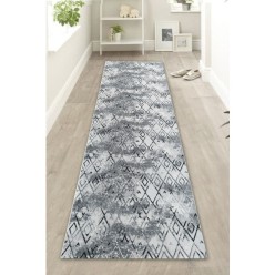 Padişah Yıkanabilir Kaymaz Taban Halı Kesme Yolluk Tuna Gri 100L