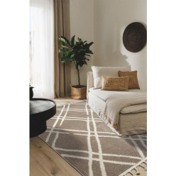 Cotton Halı Cool CL 04 Beige İskandinav Peluş Dokulu Makine Halısı 100L