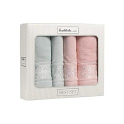 Özdilek Best Set Hamam Takımı Pembe - Su Yeşili