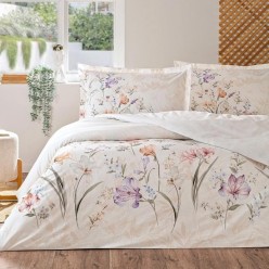 Özdilek White Lily Çift Kişilik Lila Uyku Seti