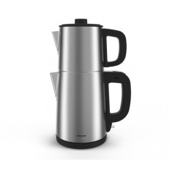 Karaca TeaBig XL 35 Çay Bardağı Kapasiteli 2 in 1 Çelik Çay Makinesi ve Su Isıtıcı Inox