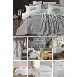 Elart Premium Çeyiz Paketi 62 Parça Enora Gümüş