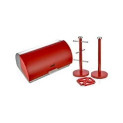 Neva 4 Parça Ekmeklik Seti Krem-Kırmızı-Pembe