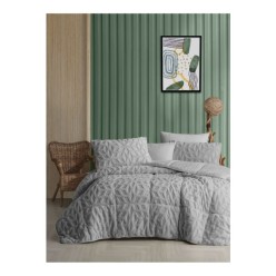 Elart Soft Comfort Set Modern Uyku Seti Çift Kişilik Gri 3 Parça