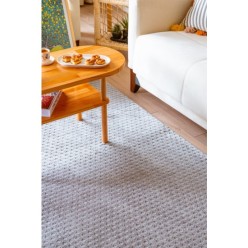 Cotton Halı Pita PT02 Grey Pelüş Dokulu İskandinav Salon Makine Halısı 100x200