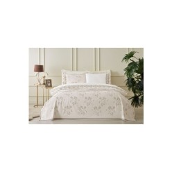 Özdilek Ditsy Bej Yatak Örtülü Gelin Seti