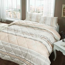 Taç Verona Ranforce Çift Kişilik Yorgan Seti Taş