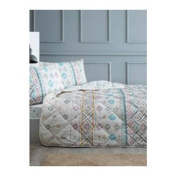 Taç Çift Kişilik Yorgan Seti Rachel Turkuaz