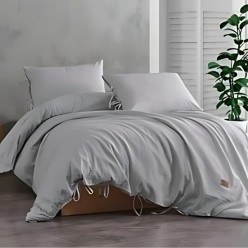 Elart Gofreli Cool Nevresim Takımı Çift Kişilik Gri