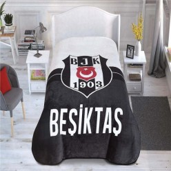 Taç Beşiktaş 1903 Logo Lisanslı Tek Kişilik Battaniye 160x200