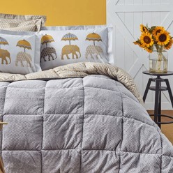 Apricitas Home Tek Kişilik Uyku Seti Softly Bohemian Mustard