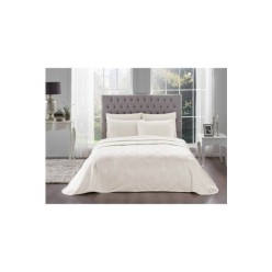 Taç Madison Jakar Çift Kişilik Pike Takımı Ekru