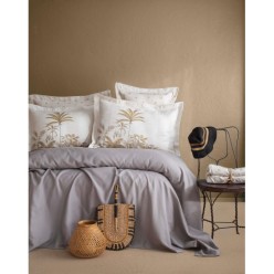 Apricitas Home Çift Kişilik Bambu Pike Takımı Noble Gri