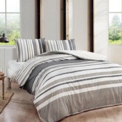 Taç Ranforce Çift Kişilik Nevresim Takımı Echo Kahve