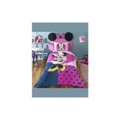 Taç Lisanslı Disney Minnie Mouse Smile Tek Kişilik Pamuk Nevresim Takımı