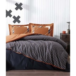 Özdilek Ranforce Çift Kişilik Nevresim Takımı Kudonta Oranj