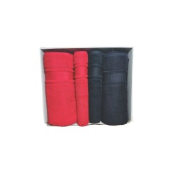 Özdilek Colourist Best Set Hamam Takımı Siyah Kırmızı