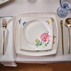 Karaca Square Bone Velora 53 Parça 12 Kişilik Yemek Takımı