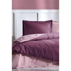 Özdilek Pike Takımı Nakışlı Ranforce Tek Kişilik Koyu Pembe-Pembe