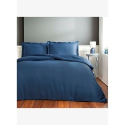 Taç Basic Saten Çift Kişilik Nevresim Takımı Lacivert