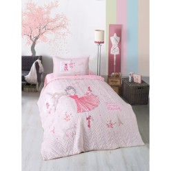 Clasy Tek Kişilik Pamuk Ranforce Dört Mevsim Set Romantic Girl V1