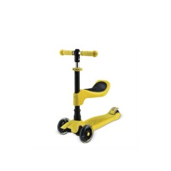 Babyhope FLT-199 Üç Tekerlekli Yükseklik Ayarlı Işıklı Scooter - Sarı
