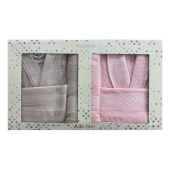 Özdilek Branch Gri-Pudra Best Set (Hamam Takımı)
