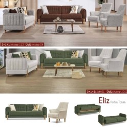 Vespero Eliz 3+3+1+1 Koltuk Takımı