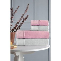 Özdilek Ditsy Best Set Hamam Seti Pembe-Gri